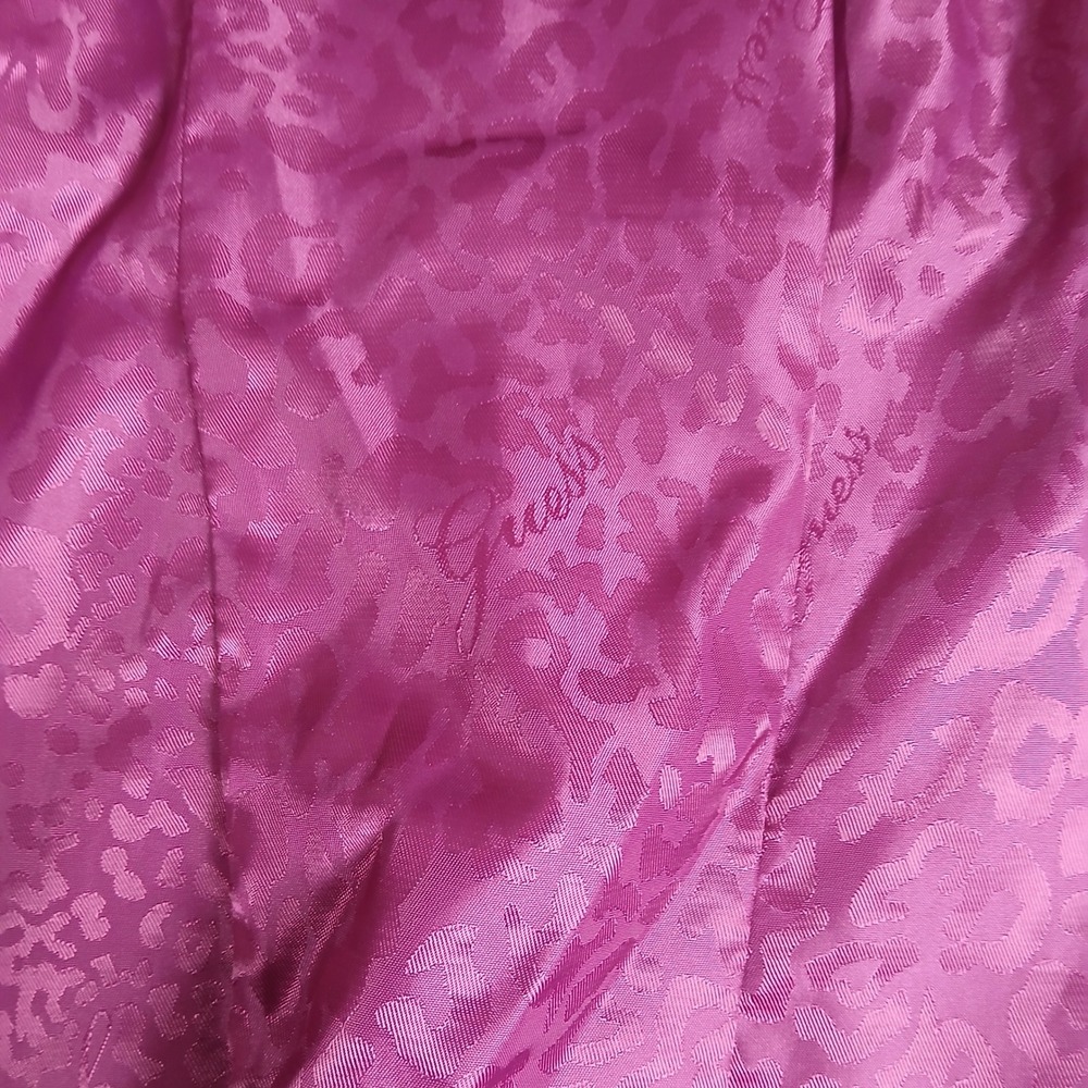 GUESS Womens Magenta Purple Double Breasted Pea Coat Leopard Print Lining - Picture 9 of 16